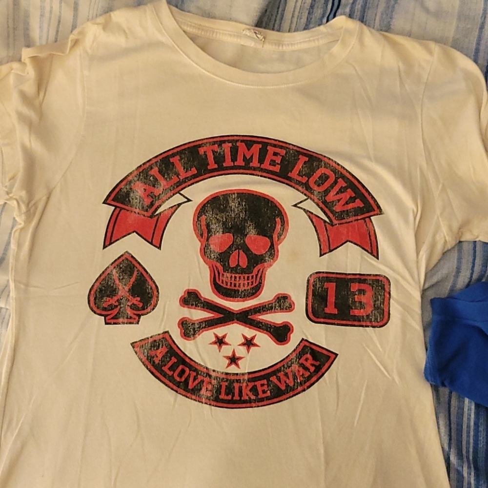 White All Time Low band tee
